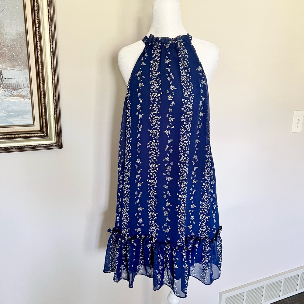 BCBG Blue Floral Dress